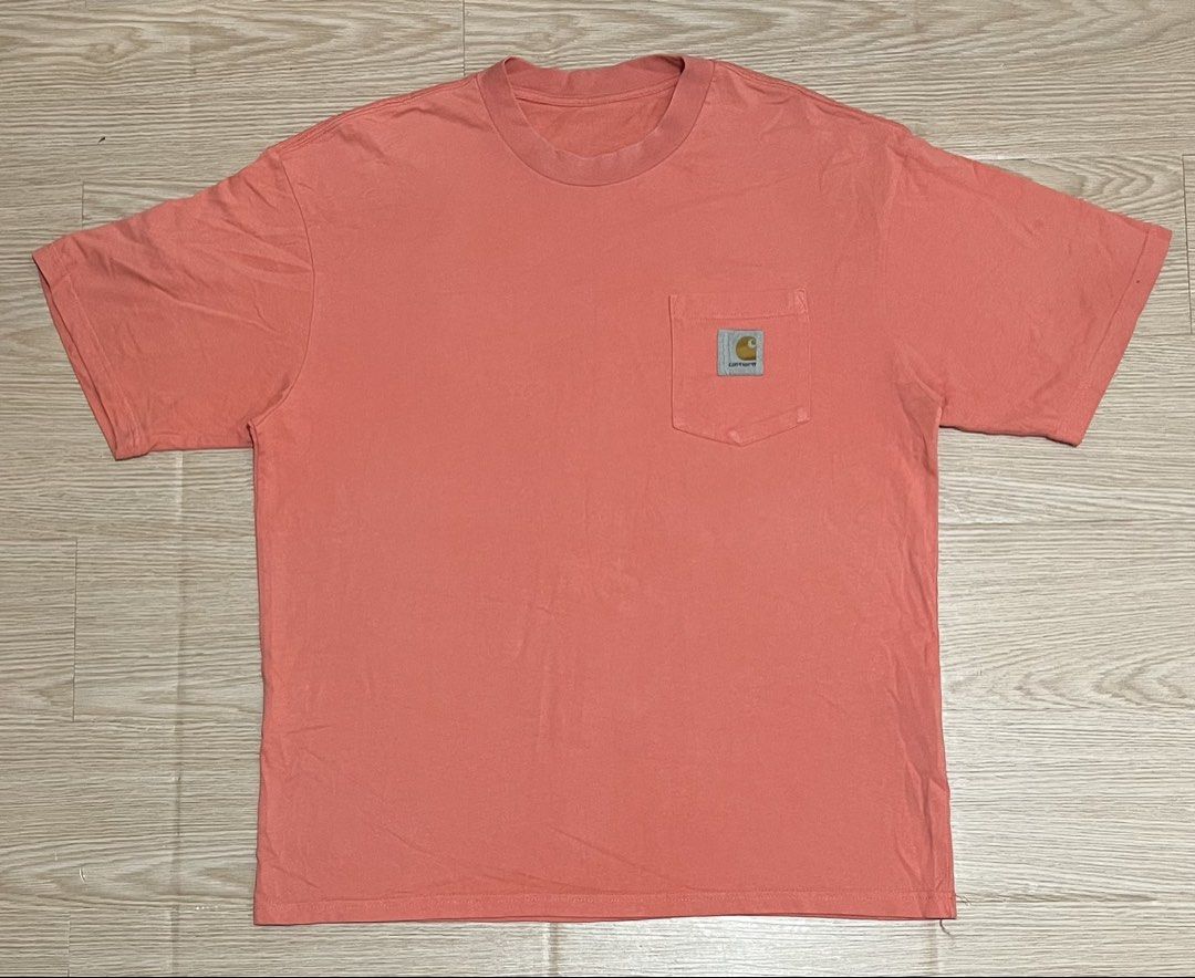 Carhartt - Coral Orange - Pocket Tee (Category: Tshirts & Polo Shirts ) located in Taguig. Submitted by chicpicked (Listing ID 1465645505, Image 2). Description: Carhartt - Coral Orange - Pocket Tee Authentic Used item Very good condition May stain lang sa likod Fits large to xlarge 500.