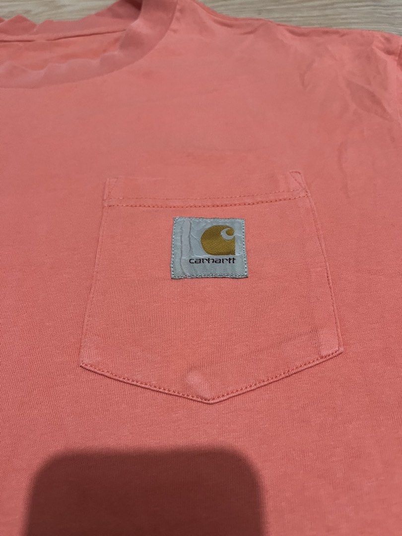 Carhartt - Coral Orange - Pocket Tee (Category: Tshirts & Polo Shirts ) located in Taguig. Submitted by chicpicked (Listing ID 1465645505, Image 3). Description: Carhartt - Coral Orange - Pocket Tee Authentic Used item Very good condition May stain lang sa likod Fits large to xlarge 500.