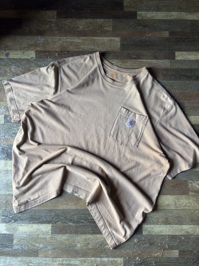 Carhartt Pocket tee (Category: Tshirts & Polo Shirts ) located in Tagum. Submitted by damnedthrift (Listing ID 1465631277, Image 1). Description: L30 W 25 Size L on tag can fit to XL Baggy fit Authentic/Legit Color rate 9/10 Condition 9/10 Complete tags .
