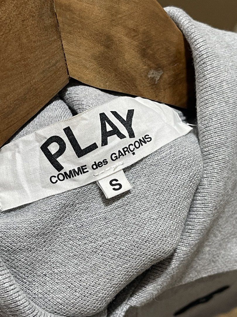 CDG Play Polo Shirt (Category: Luxury Apparel) located in Marikina City. Submitted by joshuaades21107 (Listing ID 1465759164, Image 3). Description: CDG Play Polo Shirt Authentic✅ Small on tag 16.5 width 22 front back 24 long back No flaws❌ Dm to purchase.