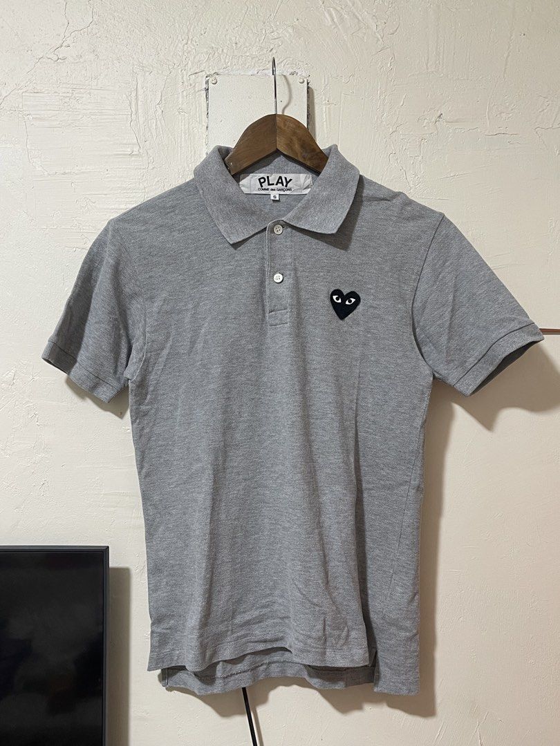 CDG Play Polo Shirt (Category: Luxury Apparel) located in Marikina City. Submitted by joshuaades21107 (Listing ID 1465759164, Image 1). Description: CDG Play Polo Shirt Authentic✅ Small on tag 16.5 width 22 front back 24 long back No flaws❌ Dm to purchase.
