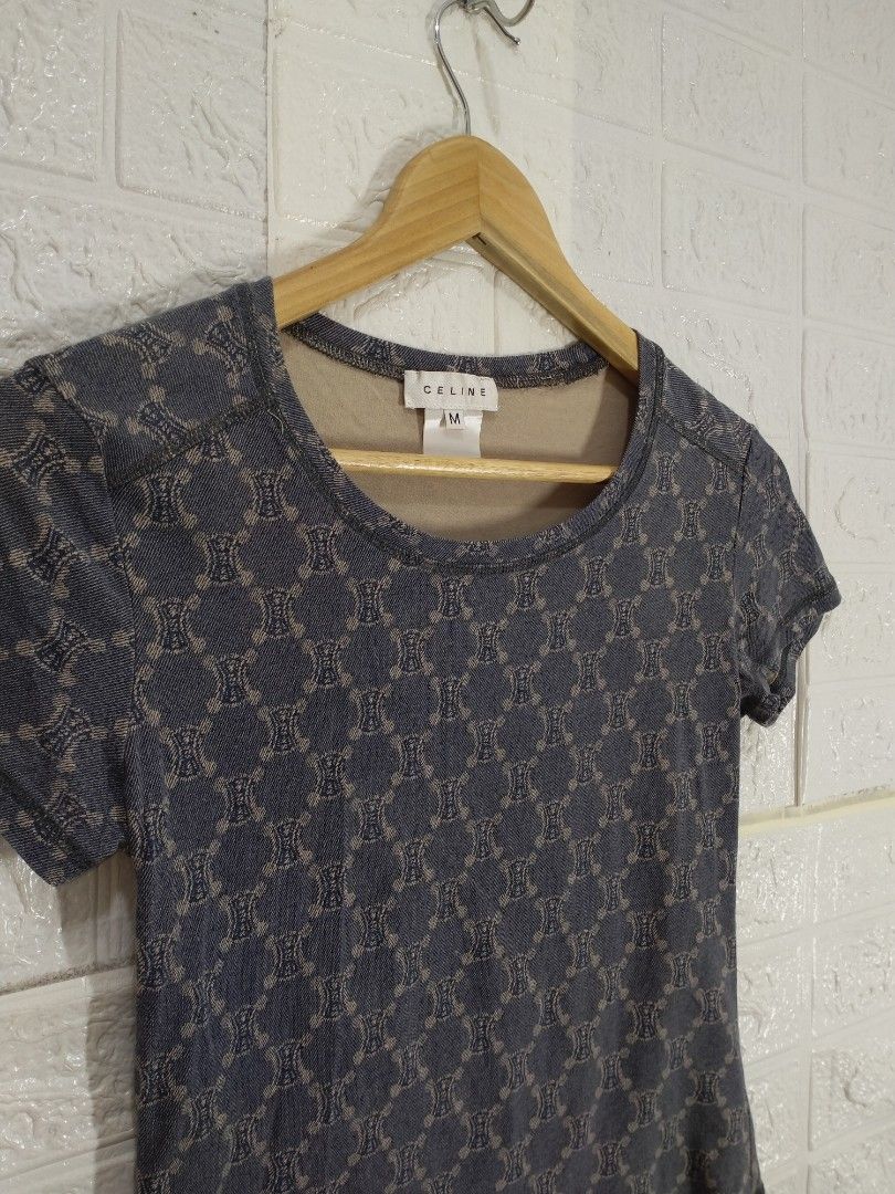 CELINE MONOGRAM TEE SHIRT (Category: Shirts) located in Baguio. Submitted by dansteals (Listing ID 1465692850, Image 3). Description: 20 X 16 SMALL - MED.