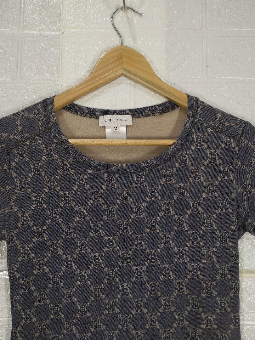 CELINE MONOGRAM TEE SHIRT (Category: Shirts) located in Baguio. Submitted by dansteals (Listing ID 1465692850, Image 2). Description: 20 X 16 SMALL - MED.
