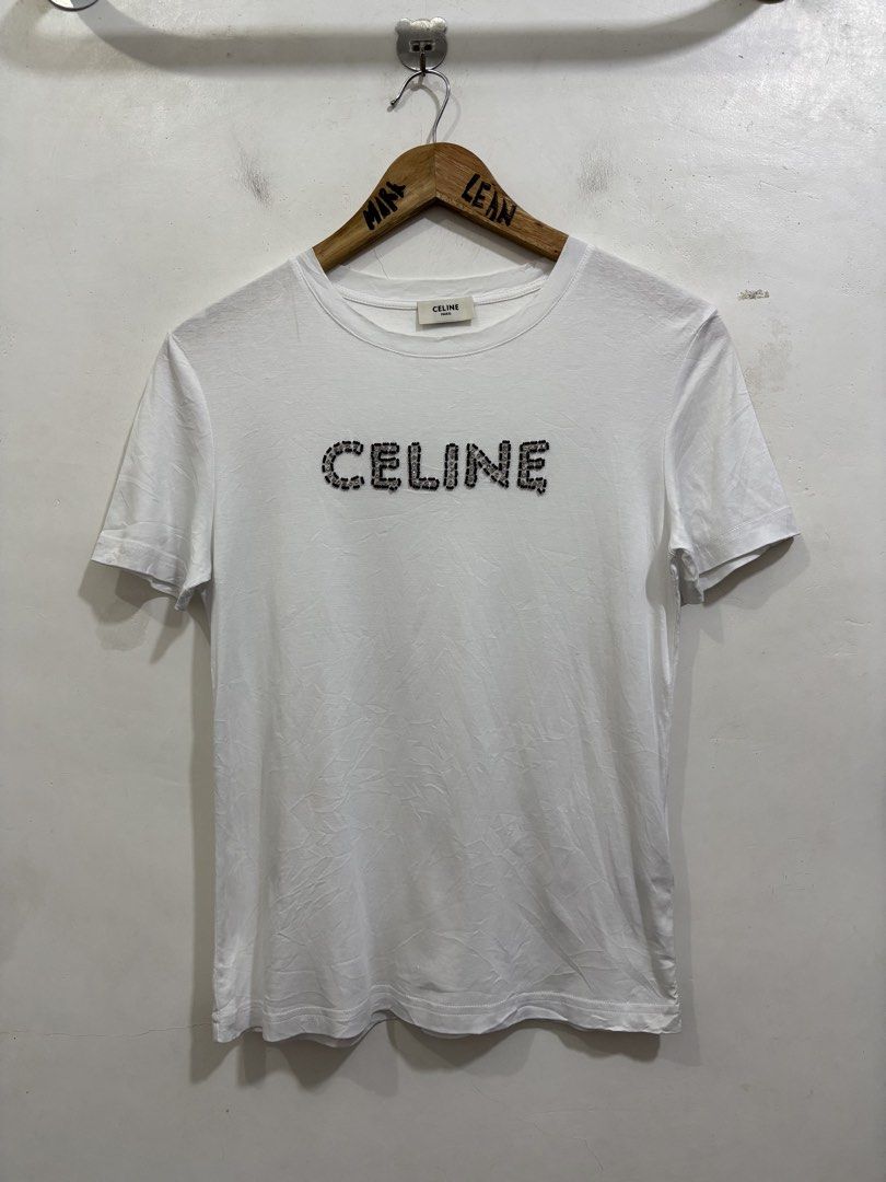 Celine tops (Category: Luxury Accessories) located in Taytay. Submitted by leanmark103093 (Listing ID 1465705829, Image 1). Description: C€LlN€ Wmns Tops Small on tag W18 L23.5 Good as new No issue 📩📩📩📩.
