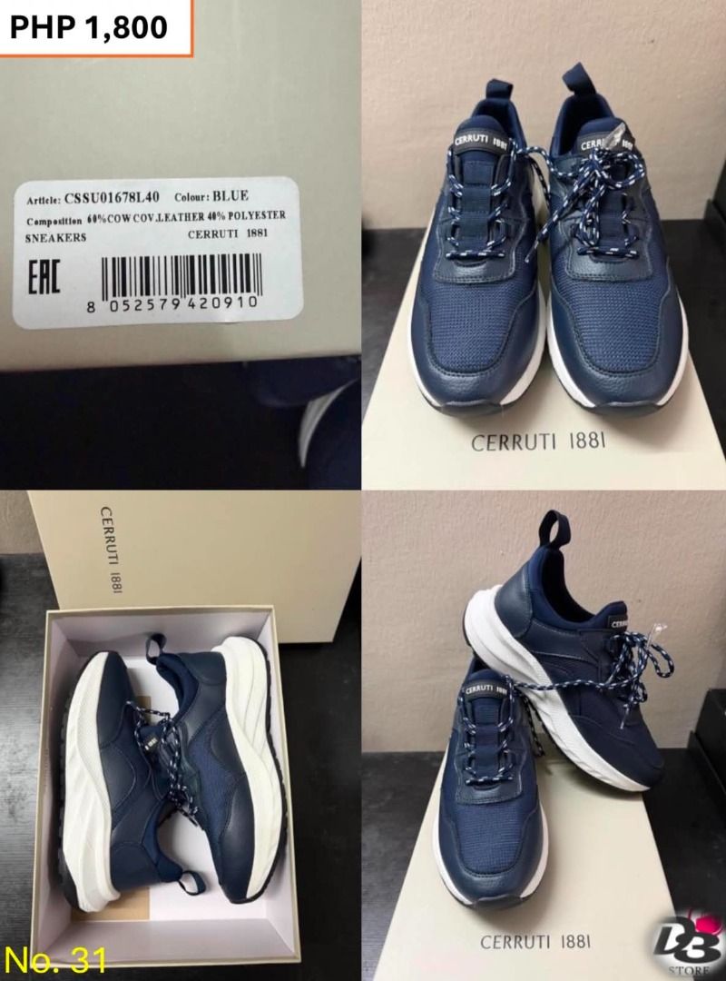 Cerruti 1881 Blue Sneakers (Category: Sneakers) located in Minglanilla. Submitted by dthreestore (Listing ID 1465744103, Image 3). Description: ▪︎Php 1,800 ▪︎Brand New Authentic ▪︎Follow us on Facebook: D3 Store ▪︎Mode of Payment: Cash/Gcash 🚚 Maxim / J&T (Shipping fee will be shouldered by the buyer) 📍Meet-up (Minglanilla, Cebu) .
