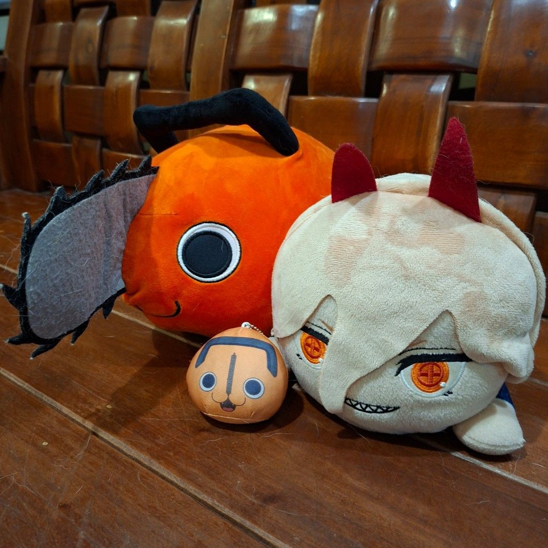 Chainsaw Man Plush Bundle (Power and Pochita) (Category: Plushies & Soft Toys) located in Santa Rosa. Submitted by page.trish (Listing ID 1465737336, Image 1). Description: - all are authentic - needs wash - big pochita has a part that needs to be sewn - mop: gcash - mod: j&t # nesoberi omanju.