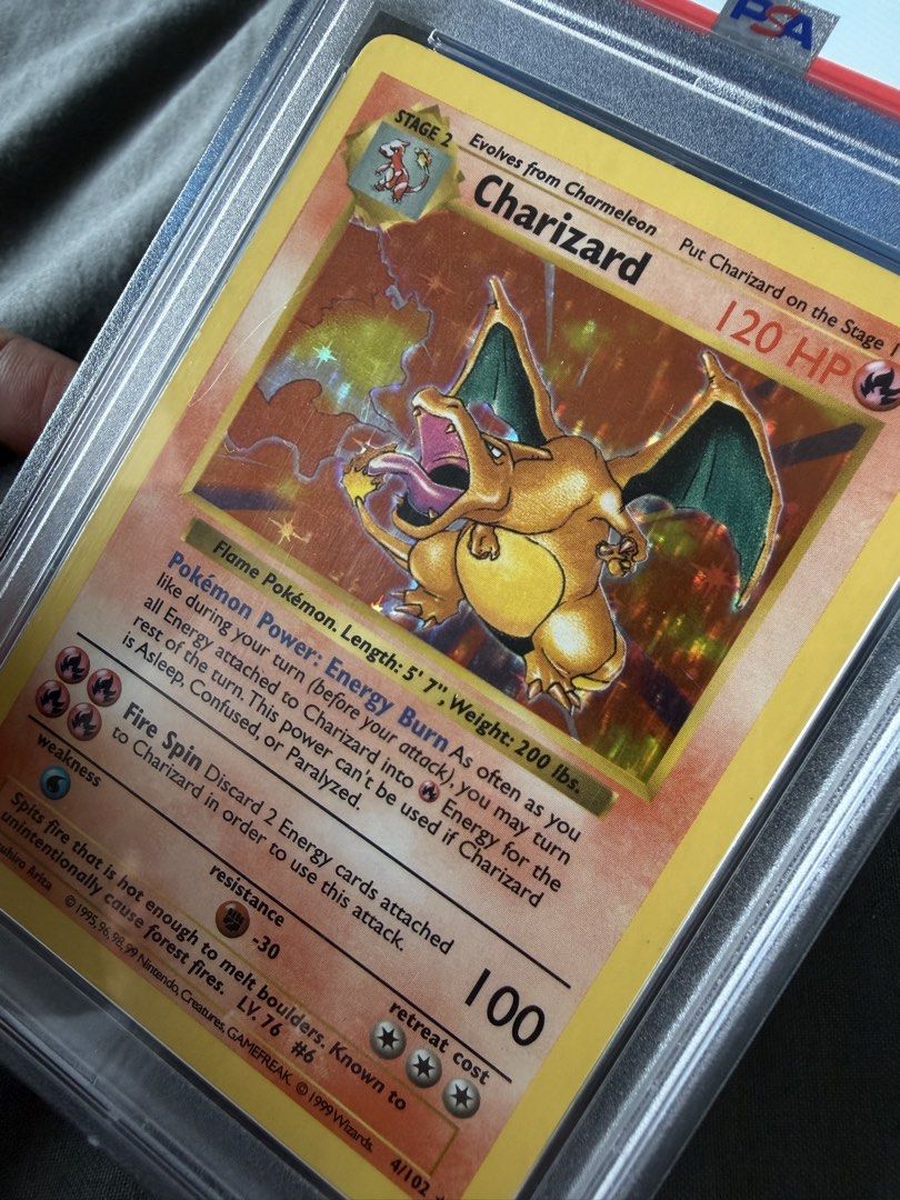 Charizard #4 shadowless (Category: Graded Cards) located in Singapore. Submitted by soulcloud (Listing ID 1465625772, Image 2). Description: Pokemon Charizard Holo #4 base set shadowless PSA 6 .