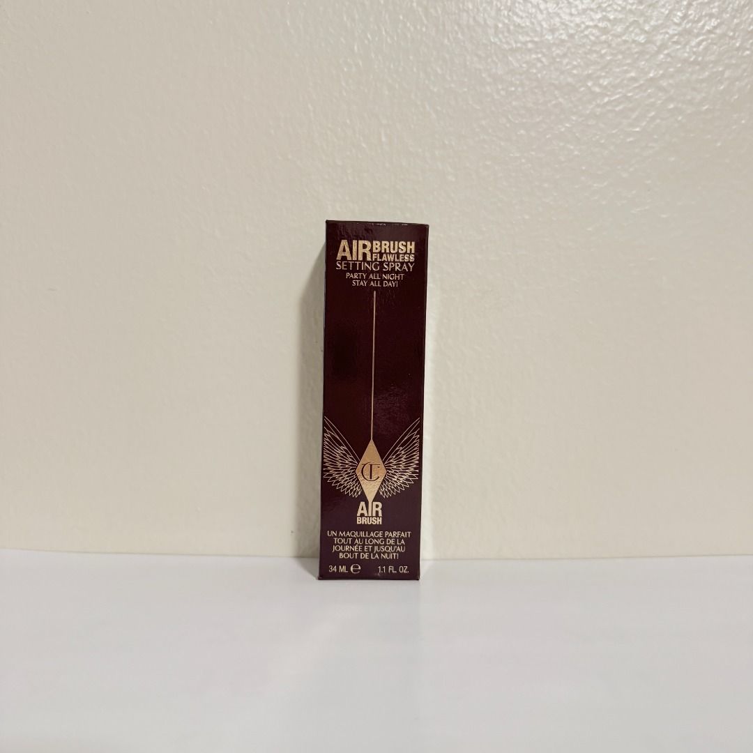 Charlotte Tilbury Airbrush Flawless Setting Spray Box (Category: Makeup) located in Manila. Submitted by destashedmnl (Listing ID 1465649262, Image 1). Description: 💫 FREE SHIPPING WITHIN METRO MANILA 💫 (₱500 & up worth of purchase via J&T) ✨ EMPTY BOX. No product inside. 🩶 Message me for more info/photos. 😊 🩶 MOP: BPI/GCASH/GOTYME/MARIBANK 🩶 MOD: -Lalamove (Same Day Delivery: Metro Manila and nearby provinces) -J&T ; starts at ₱50 sf (Metr