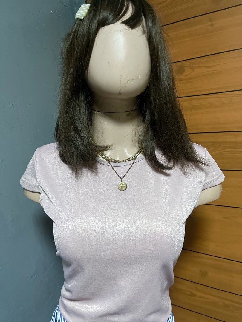 CHASE Dusty Rose Cap Sleeve Top (Category: Blouses) located in Manila. Submitted by goldenprngs101 (Listing ID 1463089396, Image 2). Description: Small - Dusty rose cap sleeve top - Brand: CHASE - Simple and classic design - Fabric has a slight sheen - Versatile for casual or dressed-up occasions - Easy to pair with various outfits B: 34” L: 18” #DustyPink #SemiCropTop #Top #Pastel #DustyRose #PrelovePH #Small .