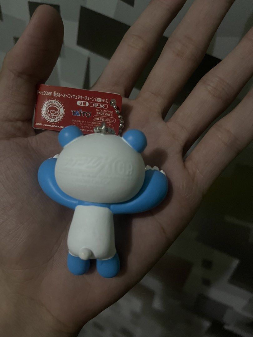 Chax GP Gloomy Bear Figure Keychain Blue (Category: Designer & Blind Box Toys) located in Quezon City. Submitted by ceejay1114 (Listing ID 1465668135, Image 2). Description: - Item: Chax GP Gloomy Bear Figure Keychain - Colorway: White and blue with signature red blood details on mouth, paws, and chest - Authenticity: Official Taito prize item (Model CGP-265) - Condition: Brand new with original red tag attached to the ball chain - Origin: Made i