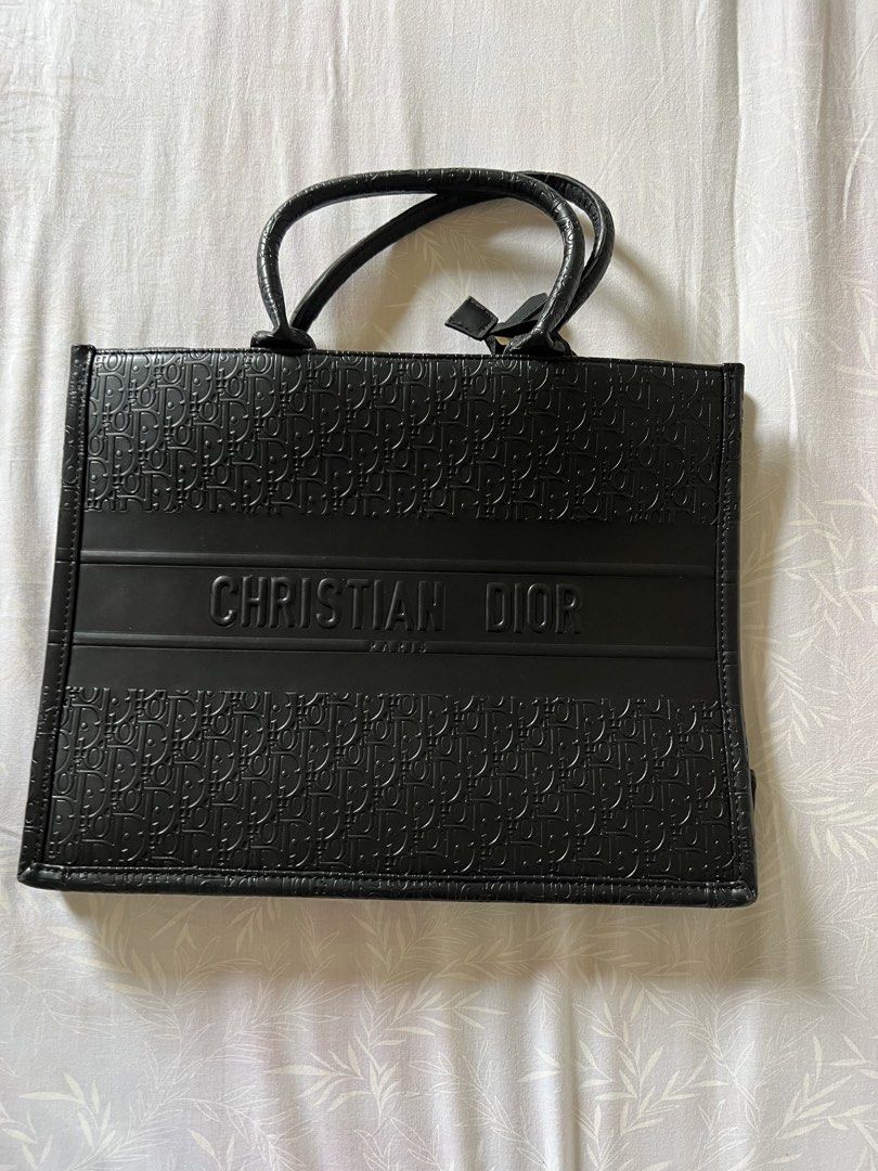 Christian Dior Black Embossed Tote Bag (Category: Tote Bags) located in Quezon City. Submitted by katedeclutter (Listing ID 1465603536, Image 2). Description: .