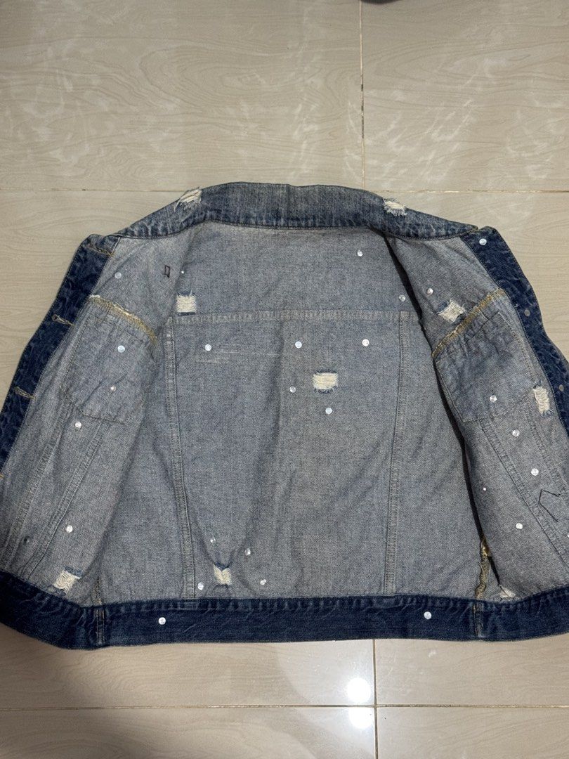 Chrome Hearts Denim Jacket (Category: Coats, Jackets and Outerwear) located in Roxas City. Submitted by yanskiezco (Listing ID 1465717710, Image 2). Description: Chrome hearts denim jacket L in size for womens can fit s men negotiable!!.