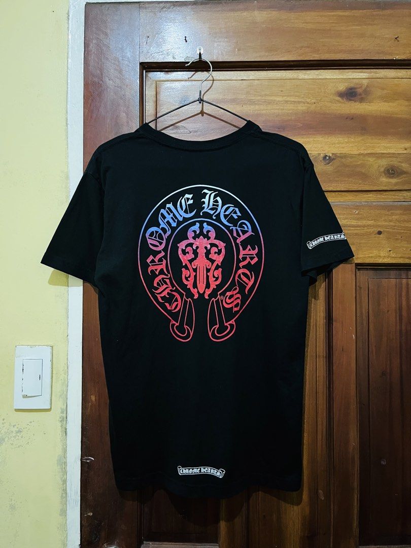 Chrome Hearts Gradient Dagger (Category: Tshirts & Polo Shirts ) located in Tuguegarao City. Submitted by rodel_llanetaa (Listing ID 1465749139, Image 2). Description: Excellent conditon Size S on tag Width 19 Length 26 Color rate 9.8 Flaws Cut wash tag 800+Shippingfee!.