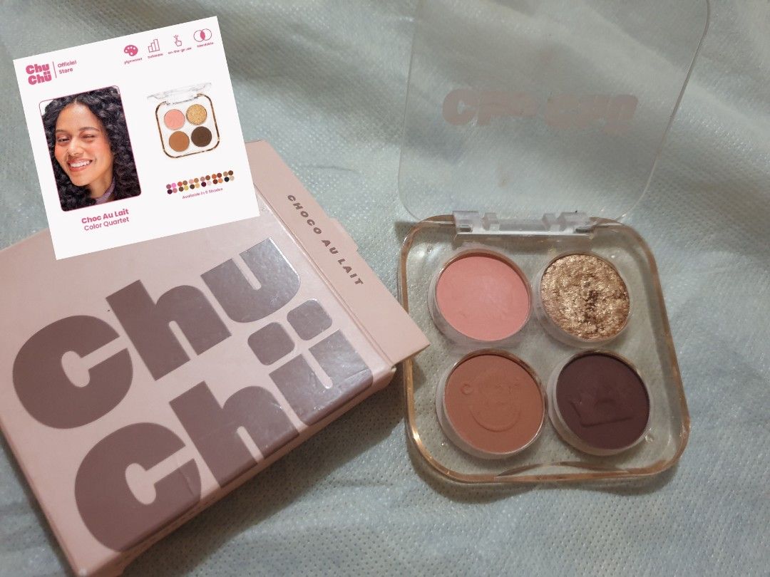 CHU CHU EYE PALETTE (Category: Makeup) located in Mandaluyong City. Submitted by cheesecake_13 (Listing ID 1465653789, Image 1). Description: Bare used - shade : Choc Au Lait.