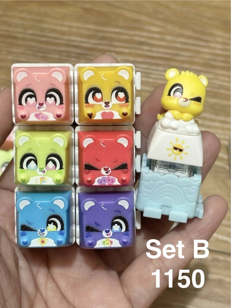 Clickeez Care bear (Category: Designer & Blind Box Toys) located in Pasig City. Submitted by k8s_charm_est.2021 (Listing ID 1465680482, Image 1). Description: RFS Duplicate Loc Pasig As set only.