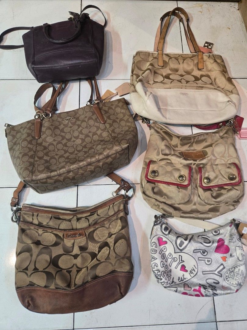 Coach bags bundle sale (Category: Tote Bags) located in Quezon City. Submitted by bags4ever (Listing ID 1465702199, Image 1). Description: bundle bags with issue "as is sale" 6pcs for 6k or 1,500 each.