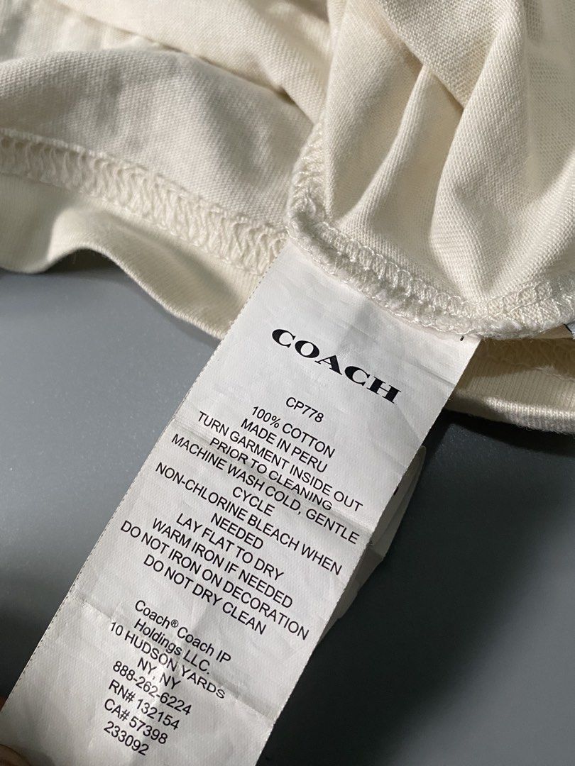 COACH Cursive Signature Cropped Shirt (Category: Luxury Apparel) located in Cebu City. Submitted by dfindss. (Listing ID 1465648721, Image 3). Description: Dimension: 20x21 .