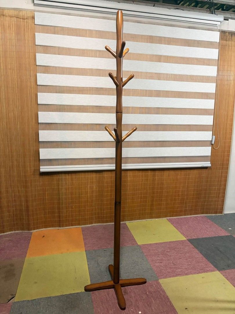 Coat Rack (Category: Other Home Furniture) located in Meycauayan. Submitted by marygracecasimiro (Listing ID 1465622242, Image 1). Description: Freestanding SOLID WOOD Coat Rack COLLAPSIBLE!!! HEAVY-DUTY!!! PWEDENG PWEDE SA RIDER!!! *SEE VIDEO COMMENT Price : 2,500 ✅ Height : 71 inches, 5'11" Almost 6 feet In VERY good condition 💛💛.