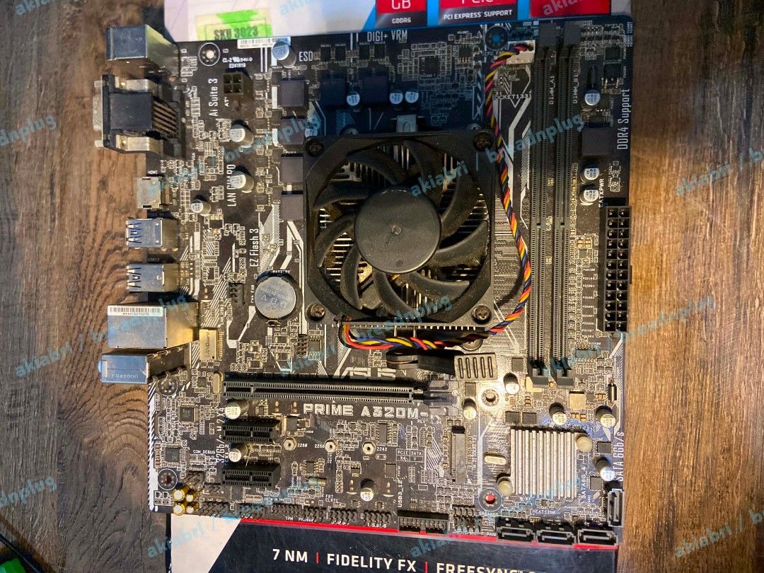 Component Bundle (Category: Computer Parts) located in Manila. Submitted by akiabri (Listing ID 1465589802, Image 1). Description: AMD A8-9600 + ASUS Prime A320M Bundle ₱2,500 (Negotiable) - AMD A8-9600 - ASUS Prime A320M Series Motherboard - Cooling Fan ✅ Previously working ℹ️ Currently untested ℹ️ Sold AS-IS ℹ️ RFS: Quick Sale 📍 Don Galo, Parañaque.