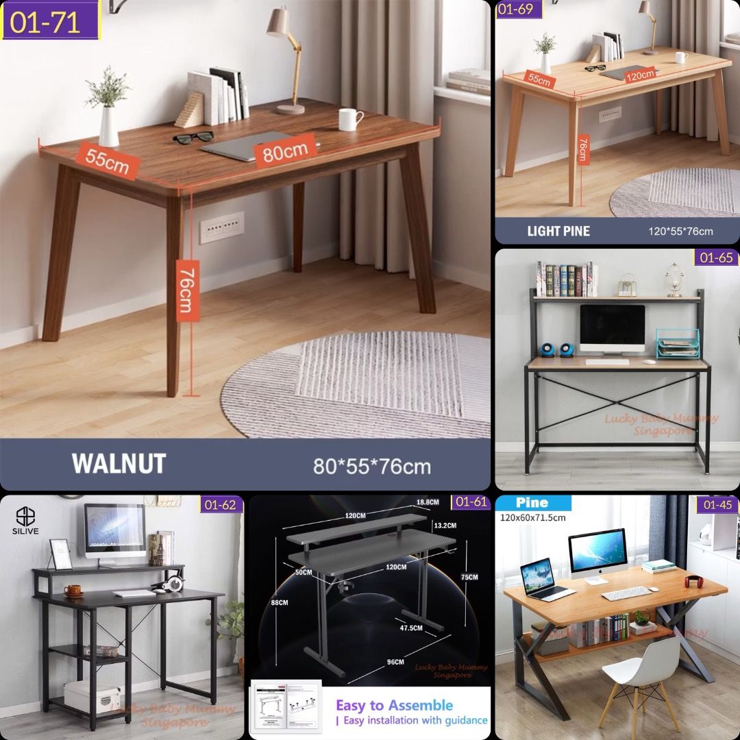 Computer Table | Study Table | Basic Modern Home students Table | Living Home Basic Table | Office Table (Category: Tables & Sets) located in Singapore. Submitted by singapore_shop (Listing ID 1465672617, Image 3). Description: 🏆Authentic Professional Seller Approved By Carousell🏆 🔥Hot Selling Computer Table SG Ready Stocks🔥 🚚 Free Delivery Within 1-2 Working days Price Starting From $74 💬 Feel Free To Chat Us For More Details and Models .