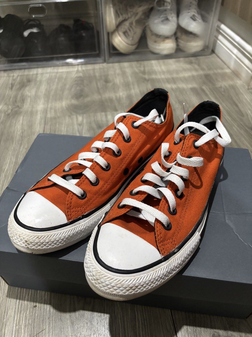 Converse Chuck Taylor All Star Low Orange (Category: Sneakers) located in San Pablo. Submitted by loved.goods0501 (Listing ID 1465696151, Image 2). Description: Brand: Converse EUR 38/ US 5.5/ UK 5/ 23.5cm Style: Low-top sneakers no box, just shoes.