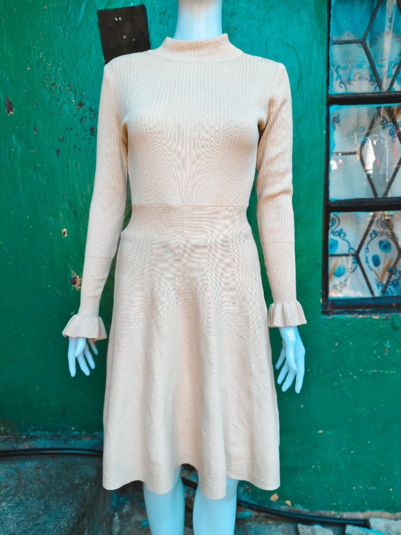 Cozy Chic Flared Sweater Dress with Ruffle Cuffs medium (Category: Dresses) located in Baguio. Submitted by pisces_beattidue23 (Listing ID 1465755630, Image 1). Description: Cozy Chic Flared Sweater Dress with Ruffle Cuffs medium.