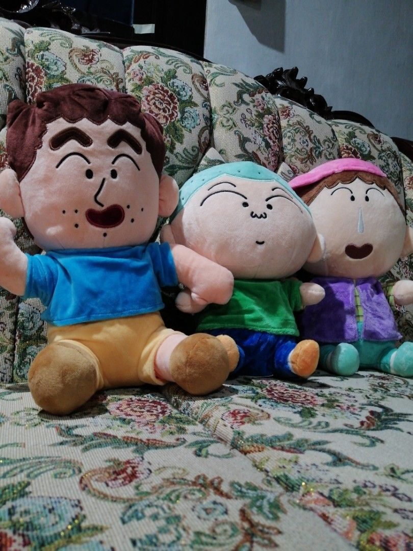 Take All Crayon Shin Chan Anime Character (Category: Plushies & Soft Toys) located in Angono. Submitted by rlinee_93 (Listing ID 1465721113, Image 1). Description: - Set of 3 Crayon Shin-chan plushies (includes Kazama, Bo-chan, and another character) - Made with ultra-soft and cuddly material with detailed clothing - Perfect addition for anime fans and toy collectors - Original tags still attached on some items - Ready to ship or pick up!.