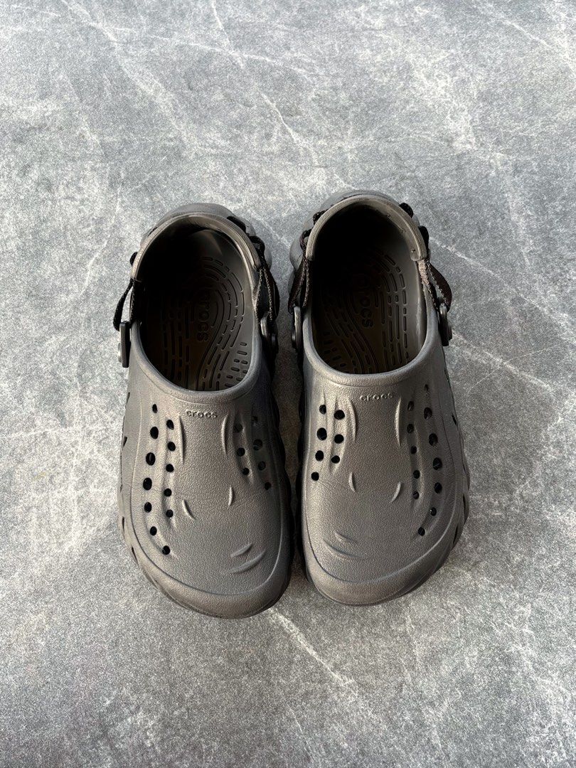 Crocs Echo Clog Sandals (Category: Casual Shoes) located in Butuan. Submitted by jacobfrost (Listing ID 1465684063, Image 2). Description: Crocs Echo Clog Sandals Best fit 8.5 us mens Excellent condition Almost no issue ₱1,300 🏷️.