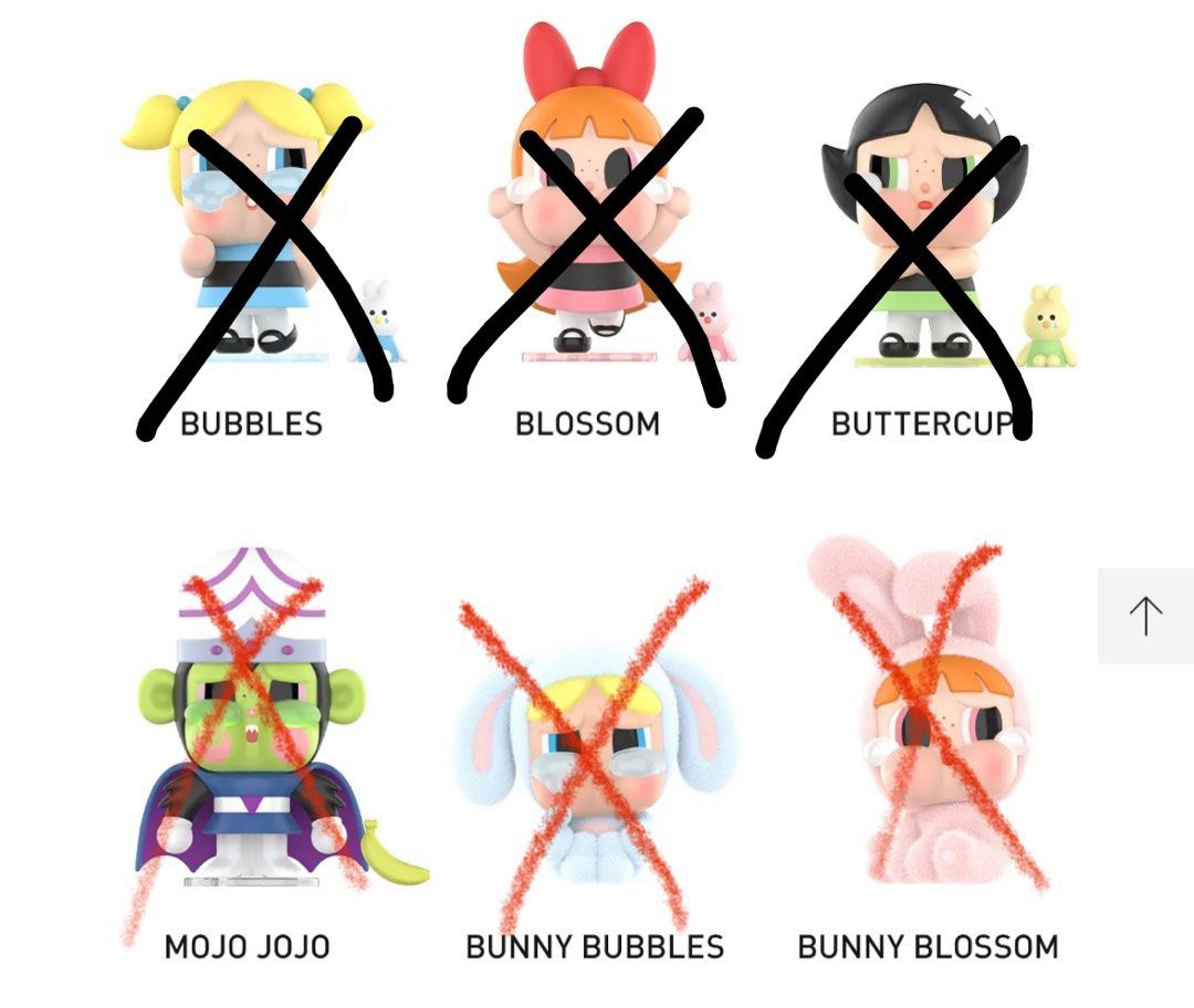 Crybaby x PPG Series (Category: Designer & Blind Box Toys) located in Rizal. Submitted by decluttering.mess (Listing ID 1381848062, Image 3). Description: ☁️Crybaby x powerpuff girls ☁️opened bottom box, sealed foil, will also seal box again before shipping ☁️ perfect last-minute gift to someone who loves anik-aniks ☁️ BELOW SRP ‼️ ₱450/character ☁️AVAILABLE: • professor • bedtime bubbles •brushing teeth blossom 🏝️no return/no exchange 🏝️don’t 