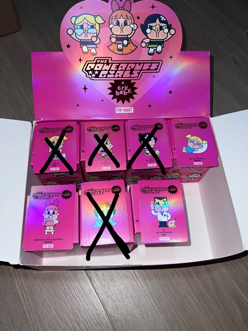 Crybaby x PPG Series (Category: Designer & Blind Box Toys) located in Rizal. Submitted by decluttering.mess (Listing ID 1381848062, Image 1). Description: ☁️Crybaby x powerpuff girls ☁️opened bottom box, sealed foil, will also seal box again before shipping ☁️ perfect last-minute gift to someone who loves anik-aniks ☁️ BELOW SRP ‼️ ₱450/character ☁️AVAILABLE: • professor • bedtime bubbles •brushing teeth blossom 🏝️no return/no exchange 🏝️don’t 