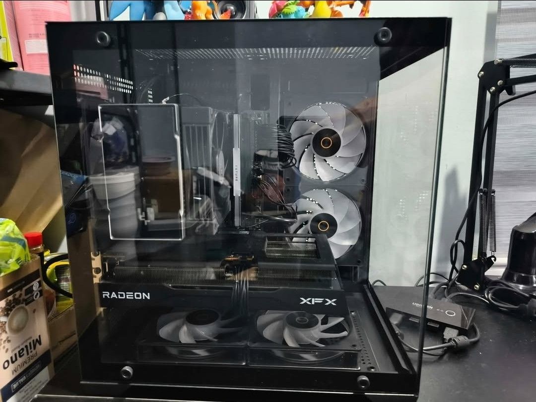 Custom Gaming PC (AMD5) (Category: Desktops) located in Makati City. Submitted by armandothethird (Listing ID 1465757964, Image 2). Description: Helping a friend 🖥️ For Sale - PC Unit (AM5) - MOBO: Gigabyte B650I AX AMD5 DDR5 - CPU: AMD Ryzen 5 7500F - CPU Frame: Thermalright AM5 Secure Frame V2 Black - CPU Cooler: DeepCool AK700 Digital - RAM: Hiksemi Future 1x16GB 6000MHz - GPU: XFX Swift Radeon RX9060XT 16GB - SSD: Samsung 990 EVO Plus PCIe 4