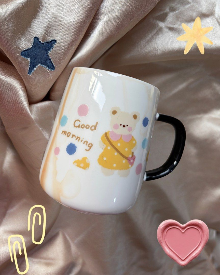 Cute Bear Mug ☕️ (Category: Coffee & Tea Tableware) located in Manila. Submitted by mugandsips (Listing ID 1465602135, Image 1). Description: Cute Bear Mug ☕️ Brandnew Condition No Dents -✨Unique Design -🎀 Cute and aesthetic designs -🎁 Gift ideas, for birthdays and special occasions -🌷 Perfect for your home, office, or study desk Price- 299.00 Location- South Caloocan Courier- Lalamove/ J&T.