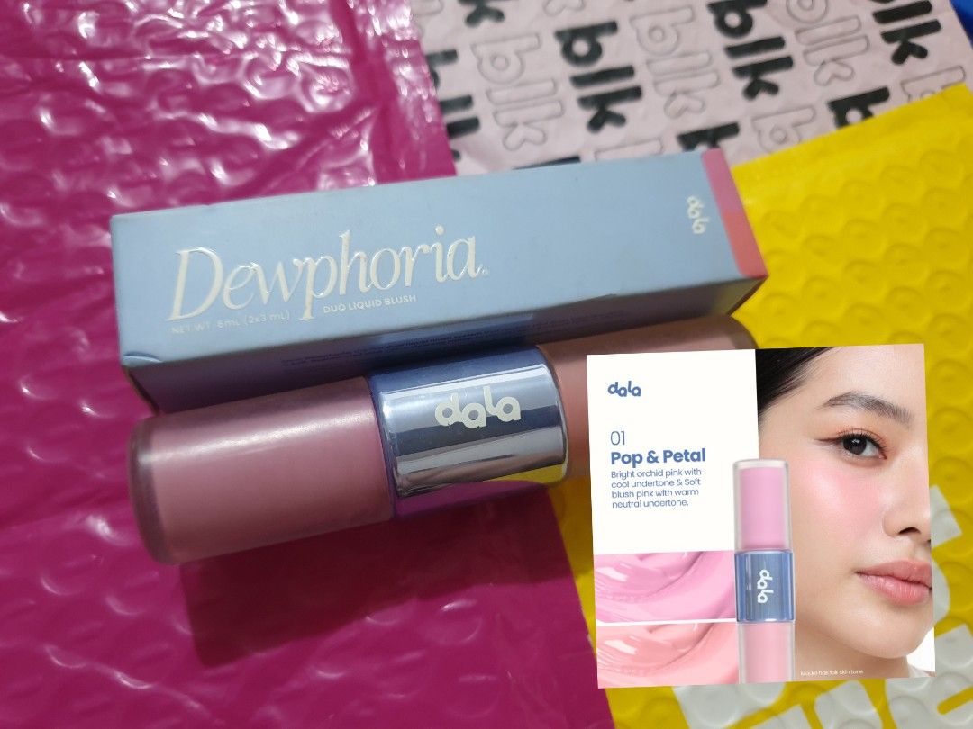 DALA DEWPHORIA BLUSH (Category: Makeup) located in Mandaluyong City. Submitted by cheesecake_13 (Listing ID 1465654330, Image 1). Description: Barely Used ( 80 to 70 percent remaining) - shade Petal and Pop.