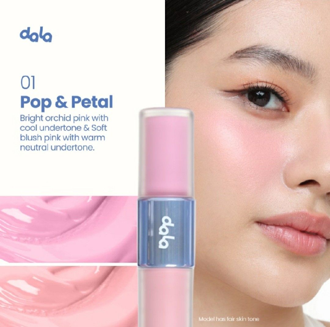 DALA DEWPHORIA BLUSH (Category: Makeup) located in Mandaluyong City. Submitted by cheesecake_13 (Listing ID 1465654330, Image 2). Description: Barely Used ( 80 to 70 percent remaining) - shade Petal and Pop.