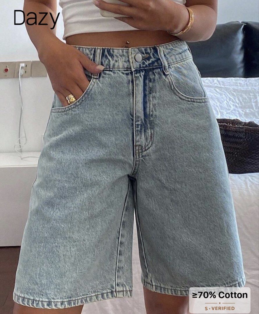 Dazy Denim Bermuda Shorts or Jorts (Category: Shorts) located in Borongan. Submitted by loupreloveddd (Listing ID 1465602936, Image 1). Description: - used few times only - retails around 600+ on sh3in - waist 27-28” - M on tag.
