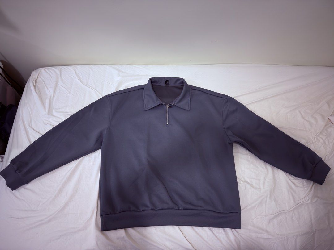 DAZY Quarter Zip Collar Sweater Bundle Size L (Category: Tshirts & Polo Shirts ) located in Manila. Submitted by joseph.aicrag (Listing ID 1465750135, Image 2). Description: Price: - 500 php for one - 800 php for both - Brand: Dazy - Quantity: 2 pieces (Bundle) - Colors: Mint Green & Dusty Blue - Size: Large (L) - Design: Quarter-zip front, standard collar, long sleeves - Details: Textured fabric, ribbed cuffs and hem, inner brand tags - Clean an