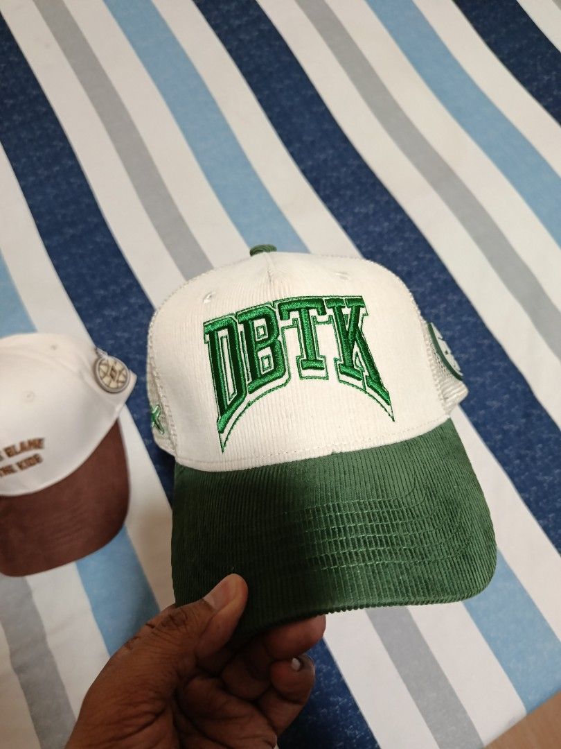 DBTK Caps (Category: Caps & Hats) located in Aroroy. Submitted by thelookbookph (Listing ID 1465749129, Image 2). Description: DBTK Caps Brown Suede Green Corduroy.