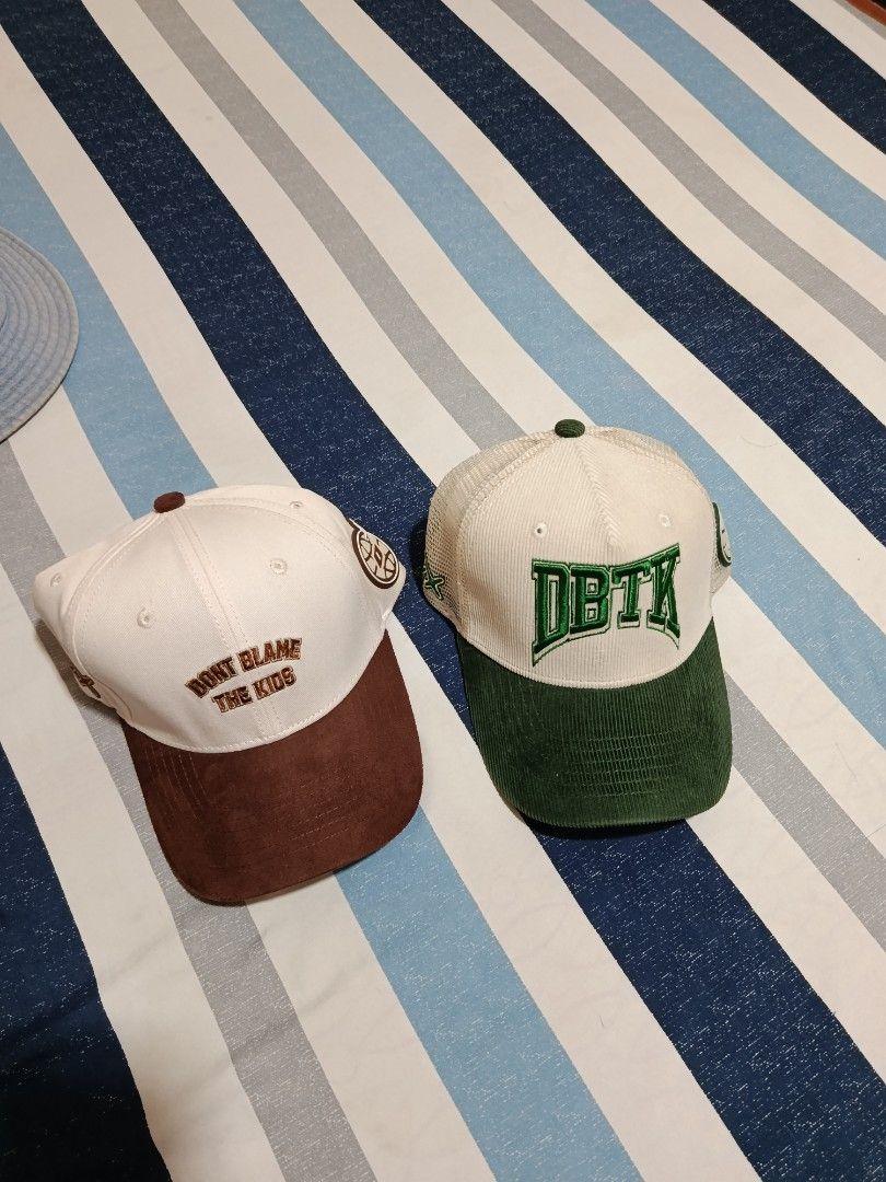 DBTK Caps (Category: Caps & Hats) located in Aroroy. Submitted by thelookbookph (Listing ID 1465749129, Image 1). Description: DBTK Caps Brown Suede Green Corduroy.