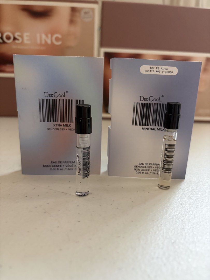 DEDCOOL VIAL (Category: Fragrance & Deodorants) located in San Juan City. Submitted by cashfrancefashioncosmetics_ph (Listing ID 1465758660, Image 2). Description: VIALS ONLY XTRA MILK 1.5ml 1 MINERAL MILK 1.5ml .