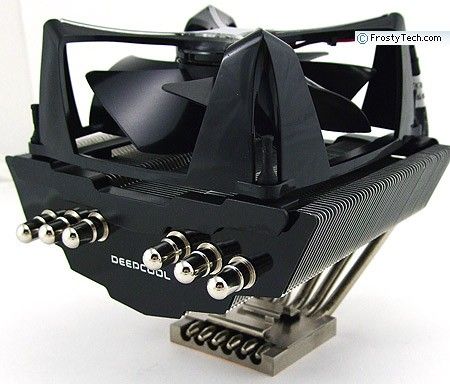 DEEPCOOL KILLER WHALE (Category: Desktops) located in Quezon City. Submitted by masterv26 (Listing ID 1465689695, Image 3). Description: The DeepCool Killer Whale is a vintage, C-shaped top-down CPU air cooler released around 2010. It features a large copper fin array, six 6mm heat pipes, and a thick 120mm PWM fan with blue LEDs, designed to cool both the processor and surrounding motherboard components. Design and FeaturesTop-Down Airflow: The C