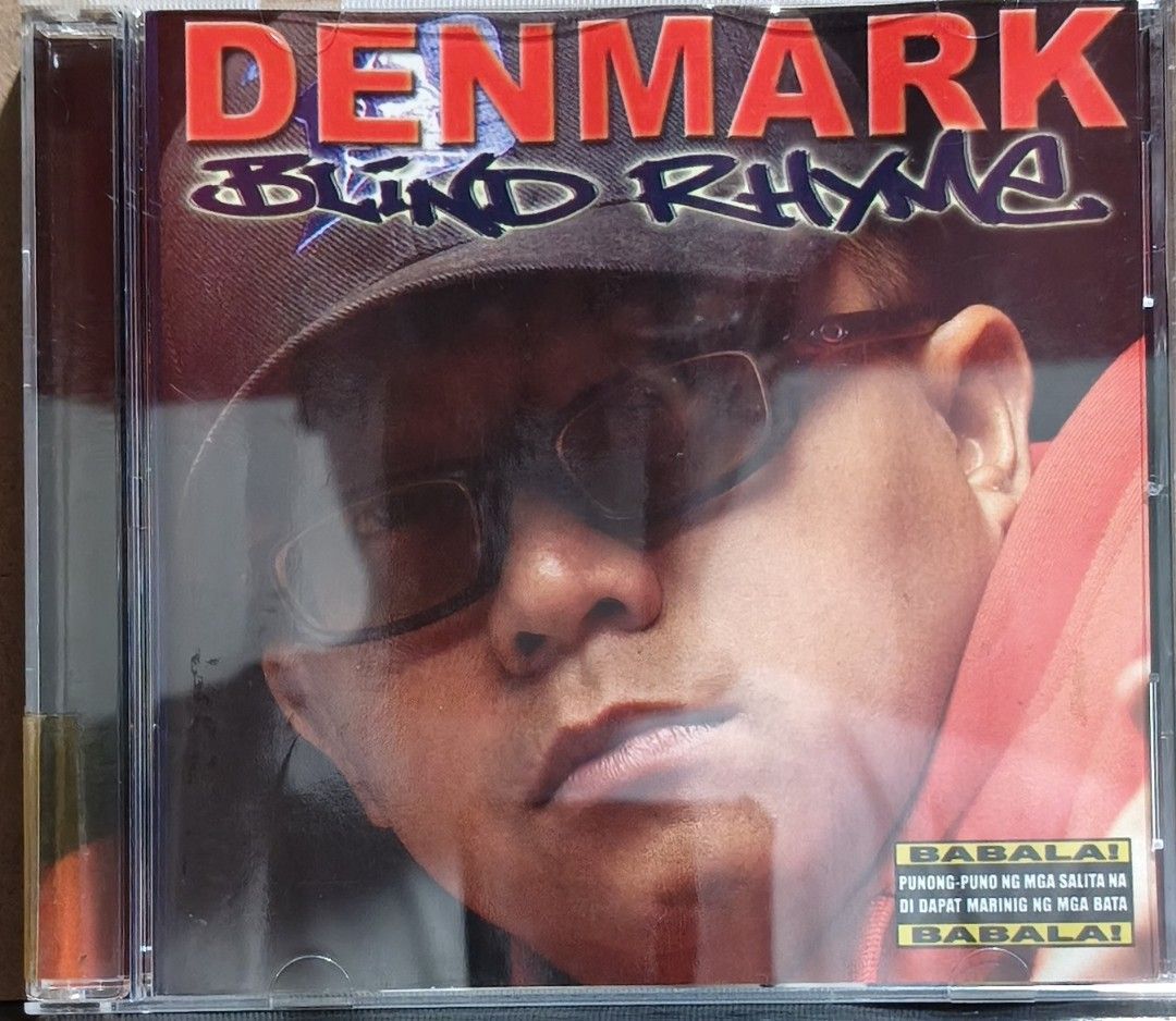 Denmark - Blind Rhyme Audio CD Album 2004 (Category: CDs & DVDs) located in Manila. Submitted by ruelcabrer77078 (Listing ID 1465640908, Image 1). Description: - Artist/Album: Blind Rhyme (Denmark) - Release: Original 2004 BMG Records - Tracklist: 20 tracks including 'You Came Back', 'Takbo', and 'Walang Hiphop Sa Pinas' - Packaging: Jewel case with full artwork and booklet - Condition: Tested and plays properly.