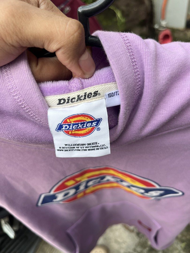 Dickies Purple Pullover Hoodie Size 150/72 (Category: Coats, Jackets and Outerwear) located in Manila. Submitted by mr.swag757 (Listing ID 1465676044, Image 3). Description: - Authentic Dickies hoodie in a trendy light purple / lavender shade - Size: 150/72 (fits youth large / petite adult) - Bold graphic Dickies logo printed on the chest - Classic kangaroo pocket with iconic red logo tab - Attached hood with long sleeves, ribbed cuffs, and hem -