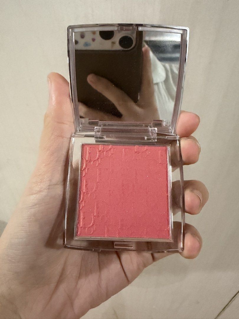 Dior Backstage Rosy Glow 077 Candy (Category: Makeup) located in Manila. Submitted by jenoyap (Listing ID 1465722546, Image 2). Description: - Item: Dior Backstage Rosy Glow Blush - Shade: 077 Candy (Viral Pink) - Condition: Only swatched once, basically untouched - Details: Compact with built-in mirror and embossed Dior logo pattern - Authenticity: Batch code 5J07 verified on back label.