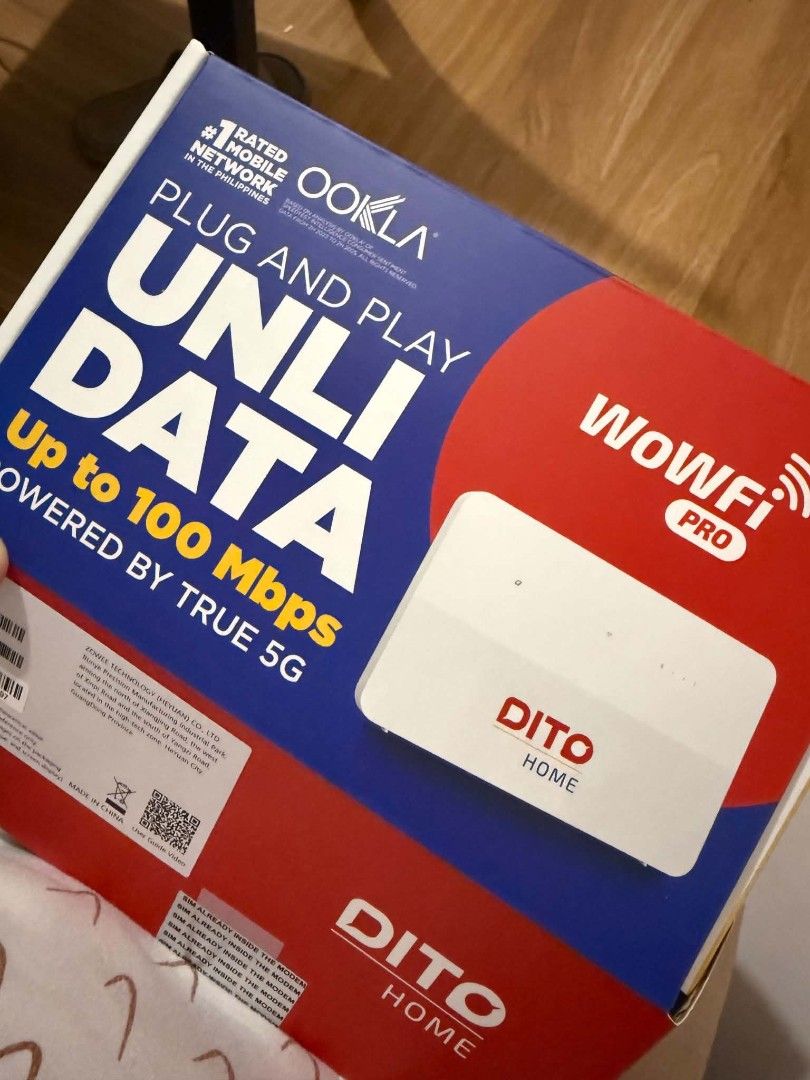 DITO Home WowFi Modem (Category: Android Others) located in Muntinlupa City. Submitted by milemerch (Listing ID 1465694040, Image 3). Description: .
