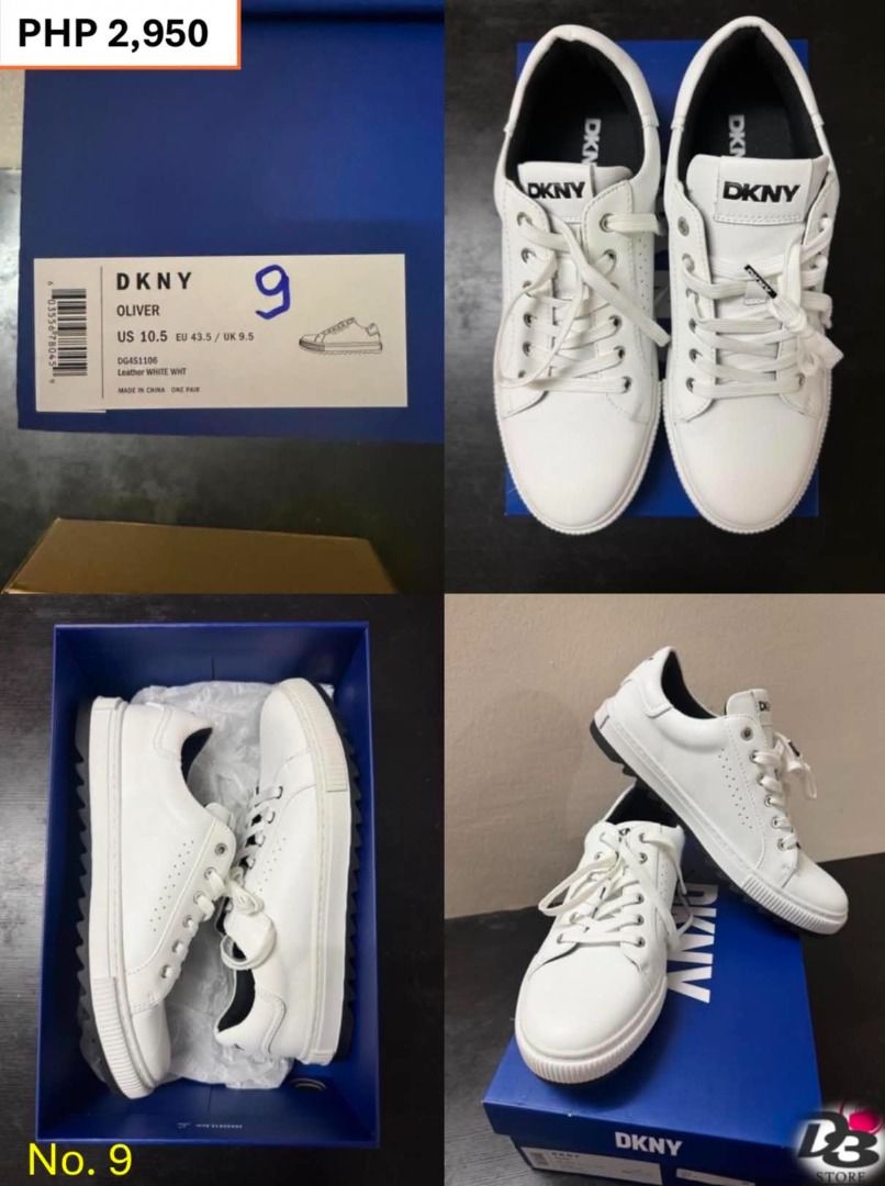 DKNY Oliver White Leather Sneakers (Category: Sneakers) located in Minglanilla. Submitted by dthreestore (Listing ID 1465646666, Image 2). Description: ▪︎Php 2,950 ▪︎Brand New Authentic ▪︎Follow us on Facebook: D3 Store ▪︎Mode of Payment: Cash/Gcash 🚚 Maxim / J&T (Shipping fee will be shouldered by the buyer) 📍Meet-up (Minglanilla, Cebu) .