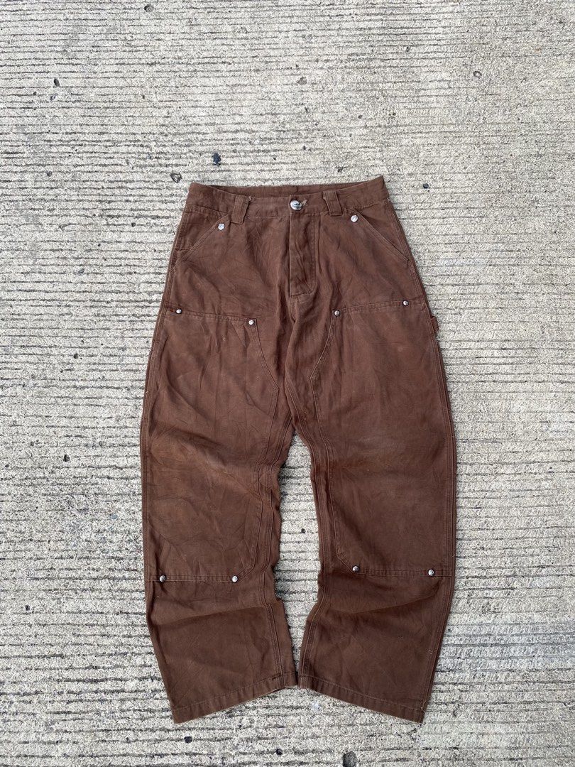 DOUBLE KNEE CARPENTER PANTS (Category: Jeans) located in Cebu City. Submitted by arsenyong (Listing ID 1465701283, Image 1). Description: Waist:28-30 Length :38 Hem :8 Very good condition No issue Choco brown color way .