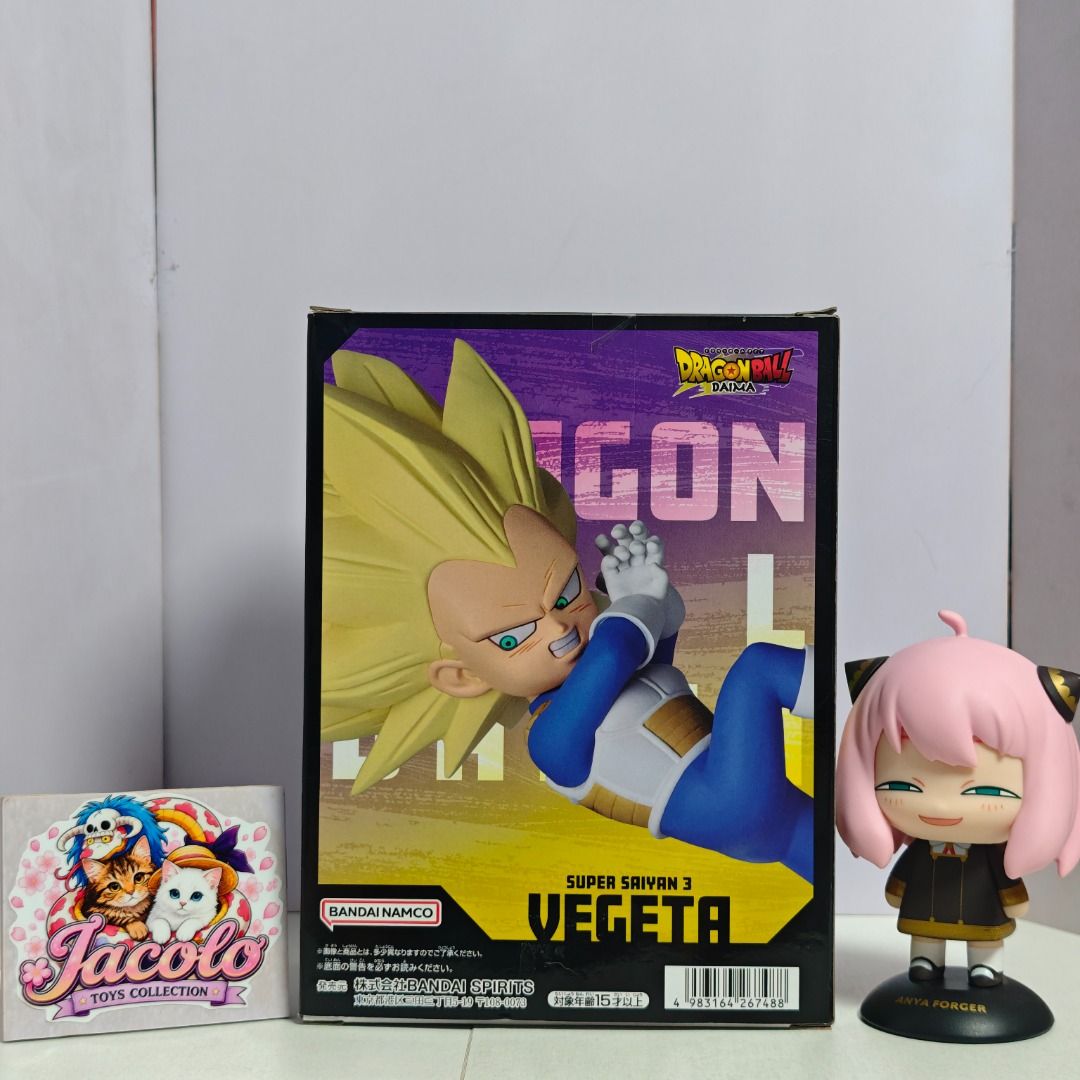 DRAGON BALL DAIMA SSJ3 VEGETA (Category: Action & Battle Toys) located in Caloocan City. Submitted by jacolotoyscollection (Listing ID 1465742453, Image 1). Description: MIB CONDITION.