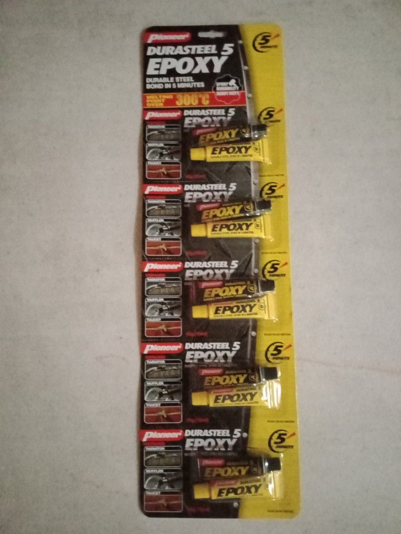 Durasteel 5 epoxy (Category: Looking For) located in Manila. Submitted by carlyn5 (Listing ID 1465704775, Image 1). Description: pioneer durasteel 5 epoxy 15gms bonds in 5 minutes.