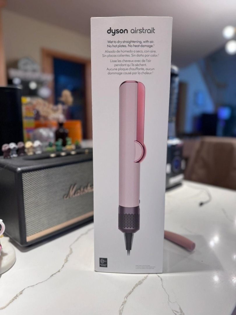Dyson straightener HT01 (Category: Hair) located in Malabon City. Submitted by quickdog-7d486e (Listing ID 1463649413, Image 3). Description: It has two modes: one for dry hair and one for wet hair. Each of these modes can also adjust the temperature. On the left side of the straightening brush, there's a 🔒 lock switch. If it's off, it's just a hair dryer; if it's on, it's a straightening brush. Normally, I first use the hair dryer at 120°C, blo