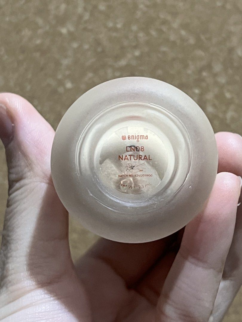 Enigma Skintroduction Foundation LN08 (Category: Makeup) located in Quezon City. Submitted by miyakieee (Listing ID 1465753294, Image 2). Description: Enigma Liquid Foundation - Shade: LN08 Natural - 30ML (maybe about 50-70% full) - fit for light to medium neutral rosy - rfs: no time to tan, so this shade runs dark on me already.